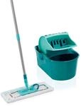 Leifheit Wischmopp Set Wischtuchpresse Profi Compact mit Bodenwischer, (4-St),