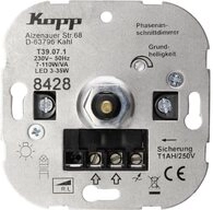 Kopp Steckdosen Hygrostat Kopp 1 St&uuml;ck Einsatz Dimmer ATHENIS Aluminium 842800187 1