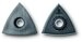 Fein Schleifdreieck, (2 St&uuml;ck), Schleifplatten-Set Dreieck, ungelocht VE &agrave;...