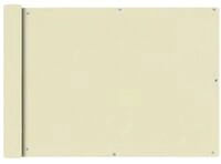 vidaXL Seitenmarkise 75 x 400 cm Balkonsichtschutz Oxfordgewebe 75x400 cm Creme