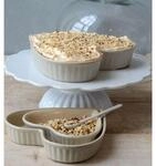 Ib Laursen Tortenplatte aus Steingut mit Fu&szlig; elegante Kuchenplatte &Oslash; 29 cm