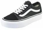 Vans Old Skool Platform Plateausneaker aus textilem Canvas-Material schwarz 37 EU