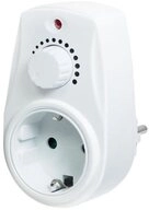 LogiLink Steckdose PA0151, Steckdosenadapter mit Dimmer wei&szlig;