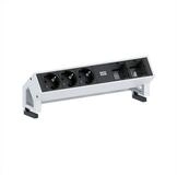 Bachmann DESK2 3x Schutzkontakt 2x ABD GST18 Inox Steckdosenleiste (Kabell&auml;nge 0.2