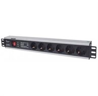 Intellinet Netzwerkschrank 19&Prime; 6-fach Steckdosenleiste, Schutzkontaktstecker