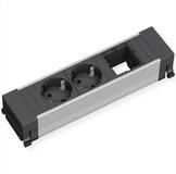 Bachmann POWER FRAME Small 2x Schutzkontakt 1x ABD Einbau-Tischsteckdosenleiste