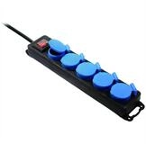 Bachmann Verteilersteckdose 5x CEE7/3 Stromadapter Schutzkontakt, CEE 7/7, Typ-E/F zu