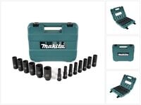 Makita Bit- und Steckschl&uuml;sselset Steckschl&uuml;ssel Satz 10 - 32 mm 1/2" 14 tlg....