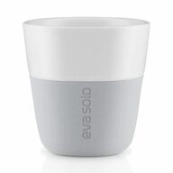 Eva Solo Espressotasse Espresso-Becher Marmor Grau 80 ml 2er Set, Porzellan