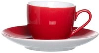 Ritzenhoff & Breker Espressotasse Doppio Obere Rot 80 ml, Porzellan