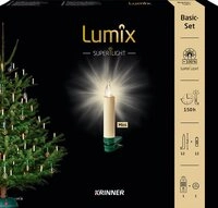 lumix LED-Christbaumkerzen LUMIX SuperLight Elfenbein Mini Basis