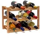 relaxdays Weinregal klein Walnuss