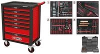 KS Tools Schubladeneinsatz KS TOOLS Racingline schwarz/rot Werkstattwagen mit 7