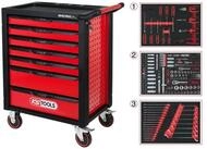 KS Tools Schubladeneinsatz KS TOOLS Racingline schwarz/rot Werkstattwagen mit 7