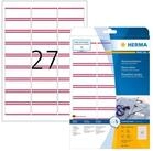HERMA Etikett Herma Namensetiketten abl&ouml;sbar 63,5 x 29,6 mm Acetatseide weiss mit