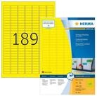 HERMA Etikettenpapier Herma Etiketten permanent haftend 25,4 x 10 mm gelb 100 Bl