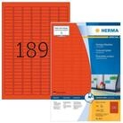 HERMA Etikettenpapier Herma Etiketten permanent haftend 25,4 x 10 mm rot 100 Bl 18900