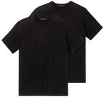 Schiesser T-Shirt Essentials (2-tlg) mit Rundhals-Ausschnitt, formstabil, verst&auml;rkte