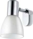 EGLO Spiegelleuchte STICKER Spiegellampe, Stahl und Glas, E14, IP20, Wandlampe,