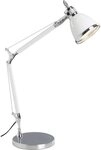 Brilliant Tischleuchte Octavia, ohne Leuchtmittel, Tischlampe chrom/wei&szlig;