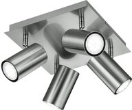 TRIO Leuchten LED Deckenstrahler Trio Leuchten 4er Spot Marley GU10, nickel matt,