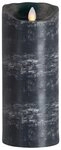 SOMPEX LED-Kerze Sompex Flame LED Echtwachskerze anthrazit 8x23cm (Kerze), mit Timer,