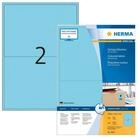 HERMA Etikettenpapier Herma Etiketten permanent haftend 199,6 x 143,5 mm blau 100 Bl