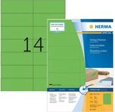 HERMA Etikett HERMA Etiketten A4 gr&uuml;n 105x42,3mm Papier matt 1400 St.