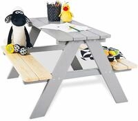 Pinolino&reg; Kindersitzgruppe Nicki f&uuml;r 4, grau, Made in Europe