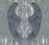 Gl&ouml;&ouml;ckler Vliestapete Silber-Lila, Blau, ornamental, moderne Tapete f&uuml;r...