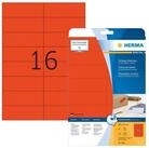 HERMA Etikettenpapier Herma Etiketten abl&ouml;sbar 105 x 37 mm rot 20 Bl 320 Etik.