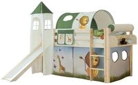Ticaa Hochbett Rutschbett mit Turm "Kasper" Kiefer Natur Motiv