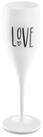 KOZIOL Sektglas mit Druck CHEERS LOVE 1.0 wei&szlig; 100ml