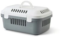 Savic Tiertransportbox Savic Kleintier-Transportbox Discovery Compact - wei&szlig;/grau