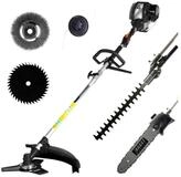BRAST Benzin-Motorsense 4-Takt Benzin 6in1 Rasentrimmer Heckenschere