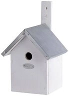 esschert design Nistkasten Nistkasten Blaumeise Brutkasten Vogelhaus wei&szlig; Holz Zink