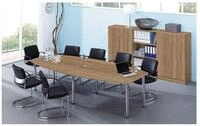 HAMMERBACHER Konferenztisch Chicago, B 280 cm, Tonnenform, bis 10 Personen, mit