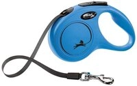 flexi Flexileine FLEXI Rollleine New CLASSIC Gurt - 5m, bis 15kg Farbe: Blau