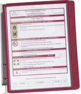 DURABLE Tafel Wandhalter 5 Sichttafeln rot m.Profilrah 5 Sichttafeln