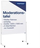 magnetoplan&reg; Anzeigetafel Moderationstafel Pr&auml;sentation - 120x150cm - Rollen -