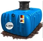 4rain Wasserreservoir FLAT M Flachtank 6000 Liter inkl. Schachtverl&auml;ngerung