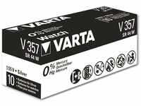 VARTA Varta Uhrenknopfzelle V 357 Einwegbatterie Knopfzelle Silber 1,5 V...