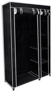 vidaXL Stoffschrank Faltbarer Stoffschrank Schwarz 110 x 45 x 175 cm (1-St)