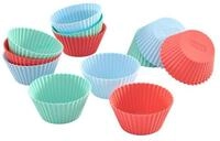 Lurch Backform Muffinf&ouml;rmchen Silikon 12er Set Pastelfarben Mix
