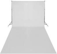 vidaXL Fotostudio-Box 600 x 300 cm Fotohintergrund Baumwolle Wei&szlig; 600x300 cm f&uuml;r
