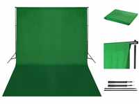 vidaXL Fotohintergrund Fotohintergrund-System 500 x 300 cm Grün Fotostudio