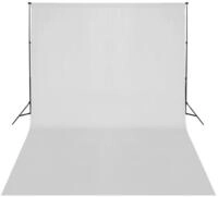 vidaXL Fotohintergrund Teleskopischer Hintergrund-System + Wei&szlig;er Hintergrund...