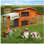 Zooprinz Kleintierstall K&ouml;nig XXL mit Doppelauslauf 228x90x62 cm (BxHxT),