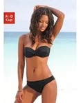 LASCANA B&uuml;gel-Bandeau-Bikini mit verschiedenen Tr&auml;gervarianten schwarz 36