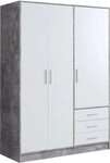 FORTE Kleiderschrank Jupiter, Made in Europe, mit Schubladen (Ma&szlig;e (T/H): 60/200 cm)